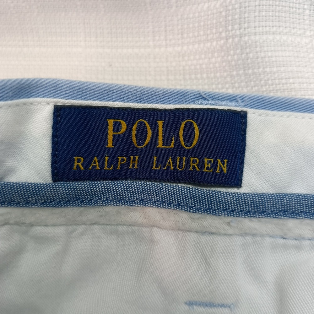 Polo Ralph Lauren Bedford Chino Pants Men 40x30 Sky Blue Stretch Straight Cotton